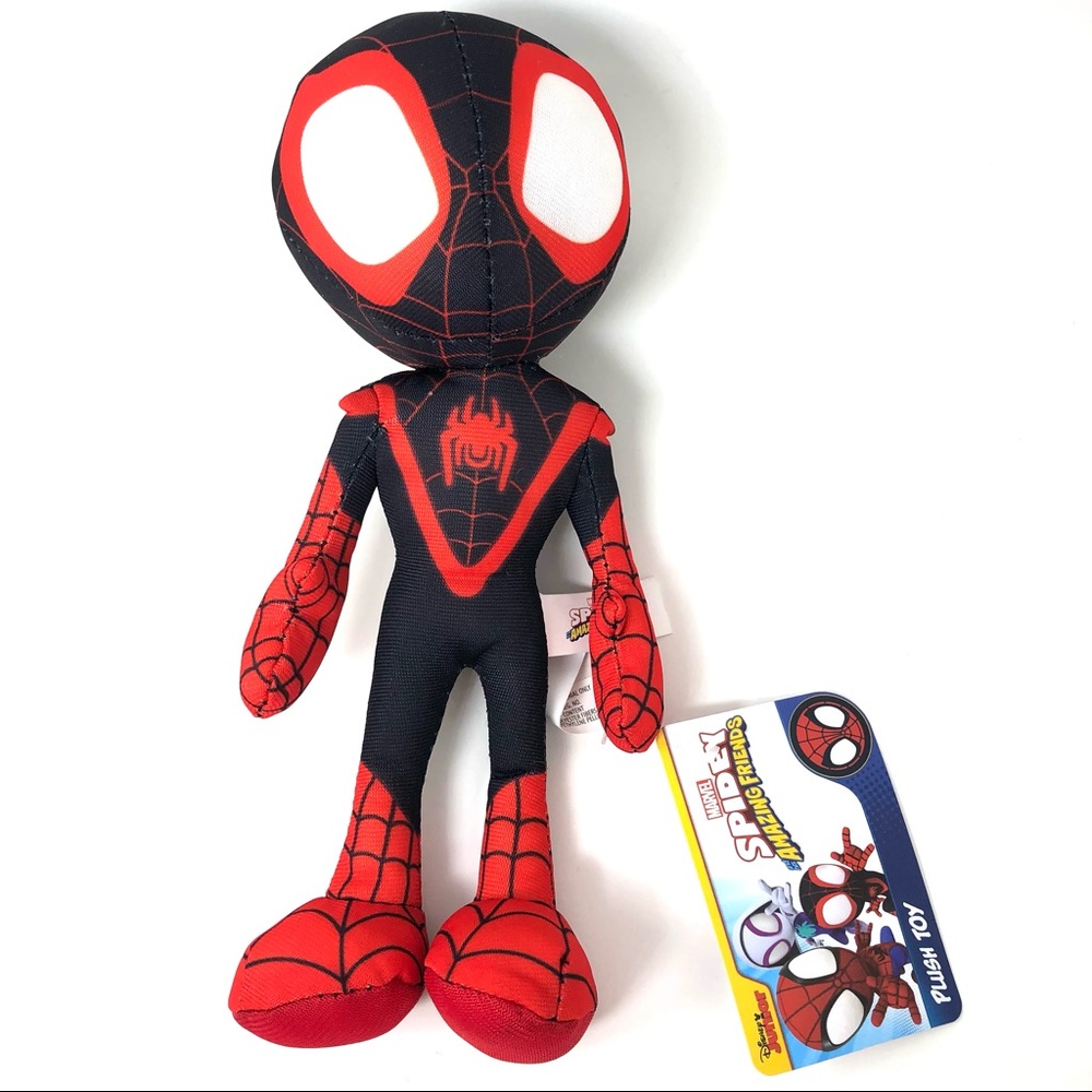 Set of 3 Spidey & Amazing Friends Ghost Spider, Spiderman, Miles Morales Plush - Picture 5 of 6